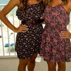 Strapless floral dress